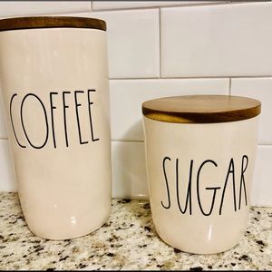 Rae Dunn coffee and sugar cellars